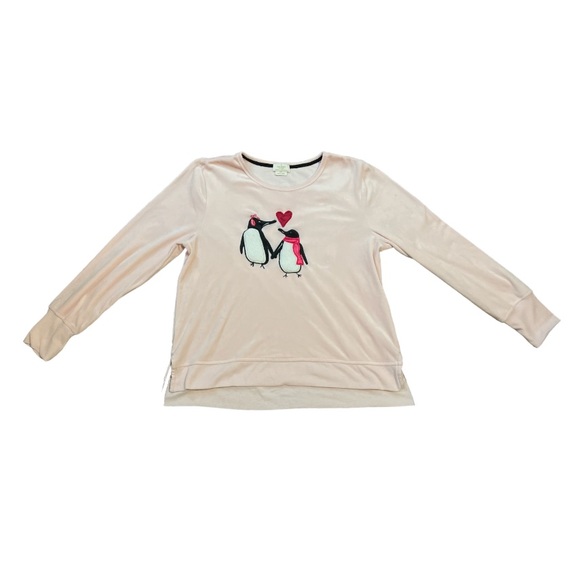 Kate Spade Dream a Little Dream Pink Penguin Soft PJ Top - Picture 2 of 6